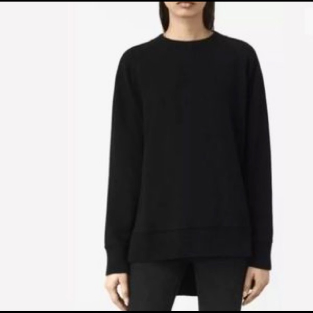 NWT AllSaints high-low black sweat
